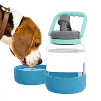 Asobu - The Barkley Dog Bowl – drinkfles van Tritan | lekvrij 1 liter met hondenkom blauw | ideaal voor wandelen, sport, fitness en wandelen