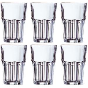 6x Stuks waterglazen/sapglazen Granity 350 ml