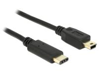 Delock 83336 Kabel USB Type-C 2.0 male > USB 2.0 Type Mini-B male 2,0 m zwart