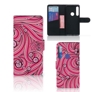 Motorola One Action Hoesje Swirl Pink