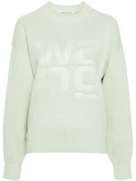 Alexander Wang pull à logo embossé - Vert