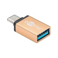 Goobay 56622 USB-C/USB-A OTG Super Speed adapter voor het aansluiten van oplaadkabels - zet USB-C bus om in USB-A-bus