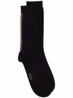 Paul Smith chaussettes rayées en maille - Noir