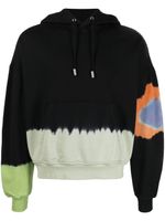 Eckhaus Latta hoodie en coton à motif tie-dye - Noir