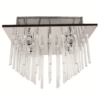 Plafondlamp Palermo 30 cm 9 Lichts Glans Chroom Modern