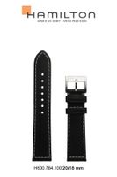 Horlogeband Hamilton H690784100 Leder Zwart 20mm - thumbnail