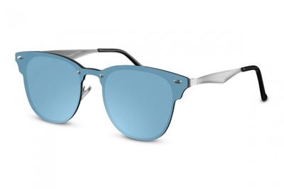 CWI zonnebril heren cat. 3 wayfarer blauw/zilver (CWI1903)