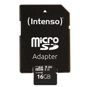 Intenso Professional microSDHC-kaart 16 GB Class 10, UHS-I Incl. SD-adapter