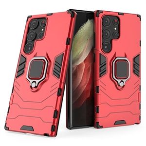 Samsung Galaxy S23 Ultra 5G Hybrid Case met Ringhouder - Rood