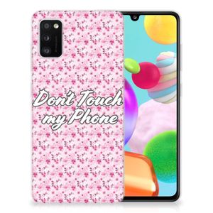 Samsung Galaxy A41 Silicone-hoesje Flowers Pink DTMP