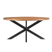 Livingfurn - Eetkamertafel Rocky Oval 180 cm - Mangohout