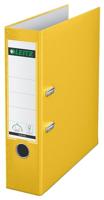 Leitz 180° Ordner, Capaciteit van 600 Vellen A4 Papier, Rugbreedte van 80 Millimeter, Uniek Gepatenteerd 180° Mechanisme, Duimgat, Verwisselbaar Etiket, PP, Geel, 10105015