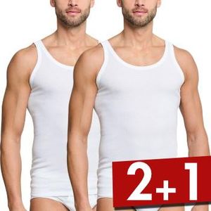 Schiesser 2 stuks Essentials Fine Rib Undershirts 3XL * Actie *