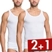 Schiesser 2 stuks Essentials Fine Rib Undershirts 3XL * Actie *