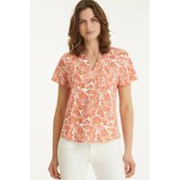 Part Two top GesinaPW met all over print oranje/katoen