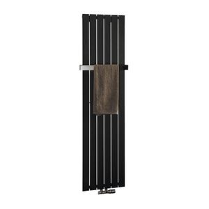 Designradiator Sapho Colonna Recht Middenaansluiting 45x180 cm 910W Antraciet Sapho