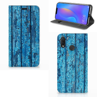 Huawei P Smart Plus Book Wallet Case Wood Blue - thumbnail