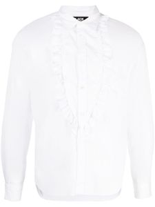 Black Comme Des Garçons chemise volantée à manches longues - Blanc