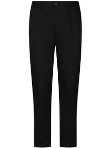 Dolce & Gabbana pantalon de tailleur à logo embossé - Noir