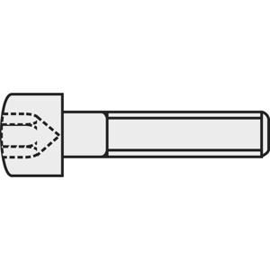 TOOLCRAFT 839675 Cilinderschroeven M4 8 mm Binnenzeskant (inbus) DIN 912 Staal 8.8 gezwart 100 stuk(s)