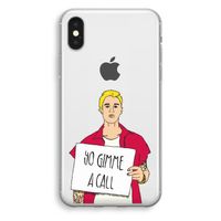 Gimme a call: iPhone X Transparant Hoesje - thumbnail