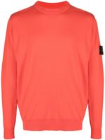 Stone Island pull à logo Compass en laine vierge - Orange