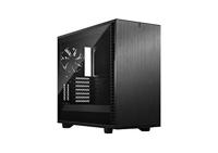 Fractal Design Define 7 Black TG Dark Modulaire Silent E-ATX Mid Tower PC-behuizing van aluminium/staal met zijvenster van donker getint gehard glas, zwart