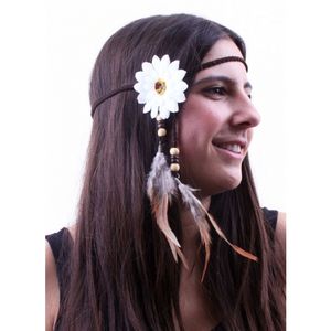 Hippie hoofdbandjes wit   -