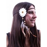 Hippie hoofdbandjes wit   -