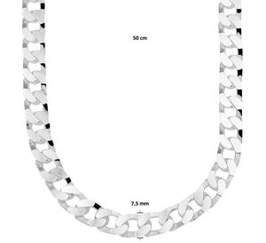 TFT Zilveren Ketting Gourmet 7,5 mm x 60 cm