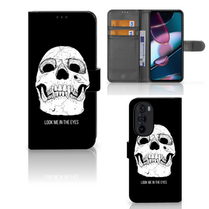 Telefoonhoesje met Naam Motorola Edge 30 Pro Skull Eyes