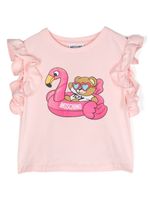 Moschino Kids t-shirt imprimé - Rose - thumbnail