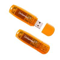Intenso Rainbow Line USB-stick, 2 x 64 GB, USB 2.0, dubbelpak in oranje