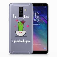 Samsung Galaxy A6 Plus (2018) Telefoonhoesje met Naam Cactus Glad