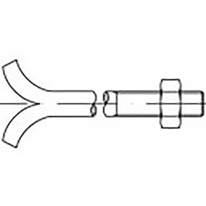 TOOLCRAFT TO-6855309 Fundatie einden M20 150 mm DIN 529 Staal Verzinkt 10 stuk(s)