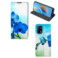 OPPO A74 4G Smart Cover Orchidee Blauw - Cadeau voor je Moeder