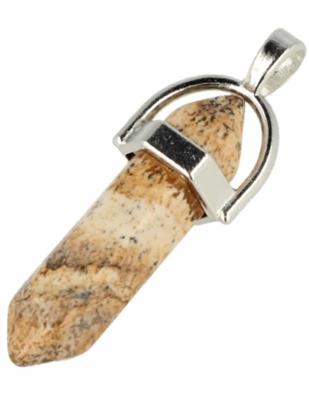 Jaspis Landschap Dubbeleinder Hanger Jaspis Landschap Dubbeleinder Hanger