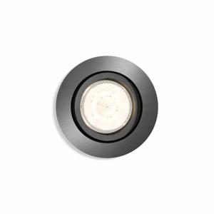 Philips Warm Glow inbouwspot Shellbark rond 4,5w - 2700K - 9cm grijs 5020199P0