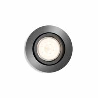 Philips Warm Glow inbouwspot Shellbark rond 4,5w - 2700K - 9cm grijs 5020199P0 - thumbnail