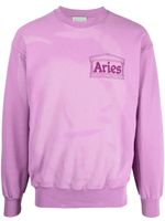 Aries sweat à logo poitrine - Rose