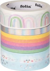 Folia Deko-Klebeband Washi-Tape HOTFOIL RAINBOW CLOUDS 4er 57907188-