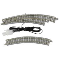 Z Rokuhan rails (met ballastbed) 7297058 Gebogen wissel, Elektrisch, Rechts 30 ° 195 mm, 220 mm 1 stuk(s) - thumbnail