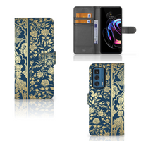 Motorola Edge 20 Pro Hoesje Beige Flowers - thumbnail