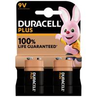 Duracell Plus-9V B2 9V batterij (blok) Alkaline 9 V 2 stuk(s)