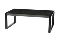 Livingfurn Salontafel Norris Mangohout en staal, 110 x 60cm - Zwart