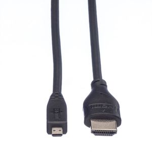 ROLINE HDMI High Speed Kabel met Ethernet, HDMI M - Micro HDMI M, 2 m