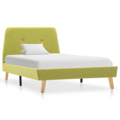 vidaXL Bedframe stof groen 90x200 cm