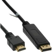 InLine 1m DP/HDMI DisplayPort Zwart - thumbnail