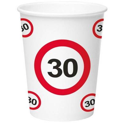 Bekers groot 30 jaar verkeersbord