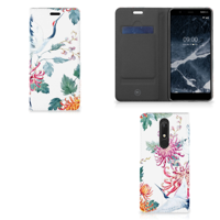 Nokia 5.1 (2018) Hoesje maken Bird Flowers